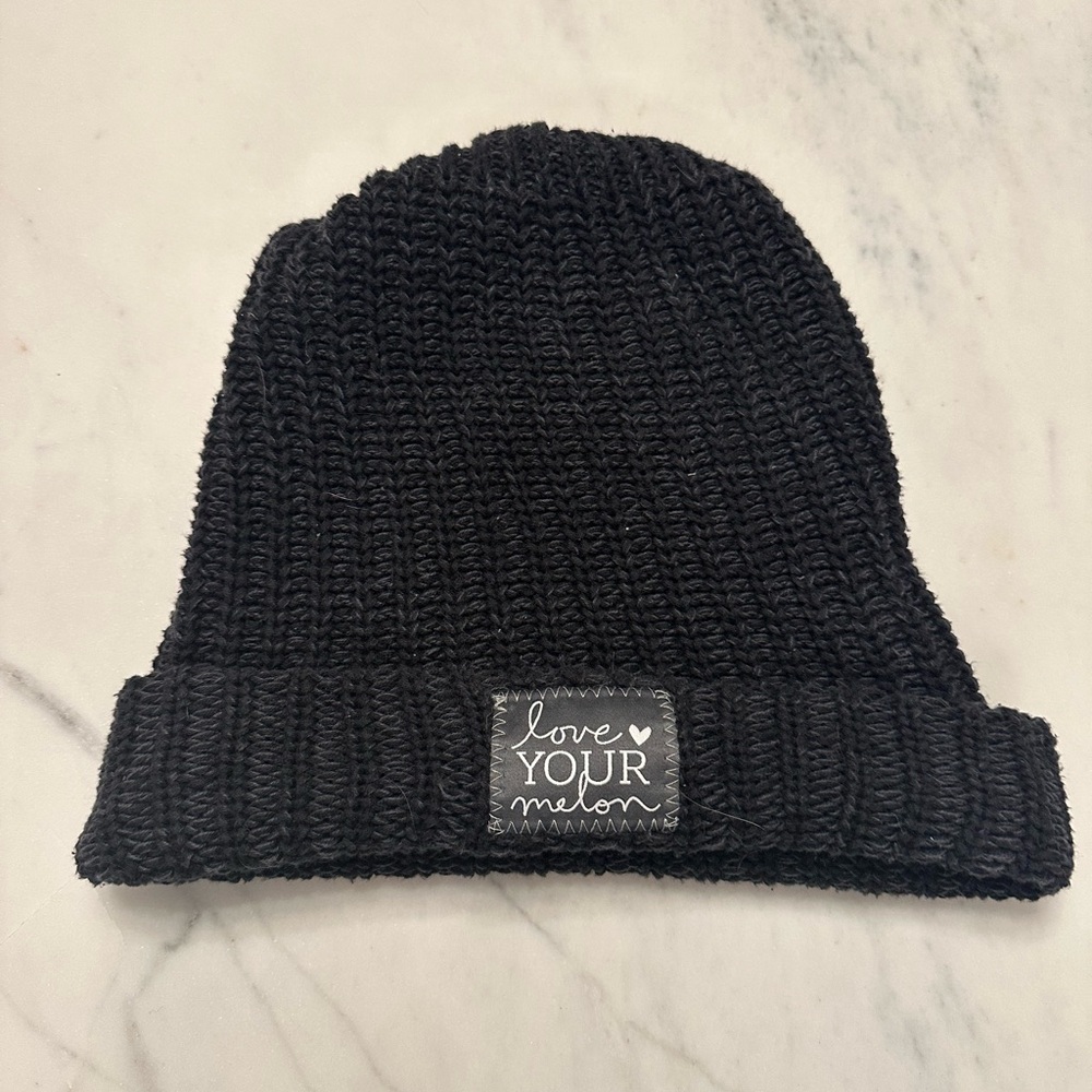 Love Your Melon Black Knit Hat